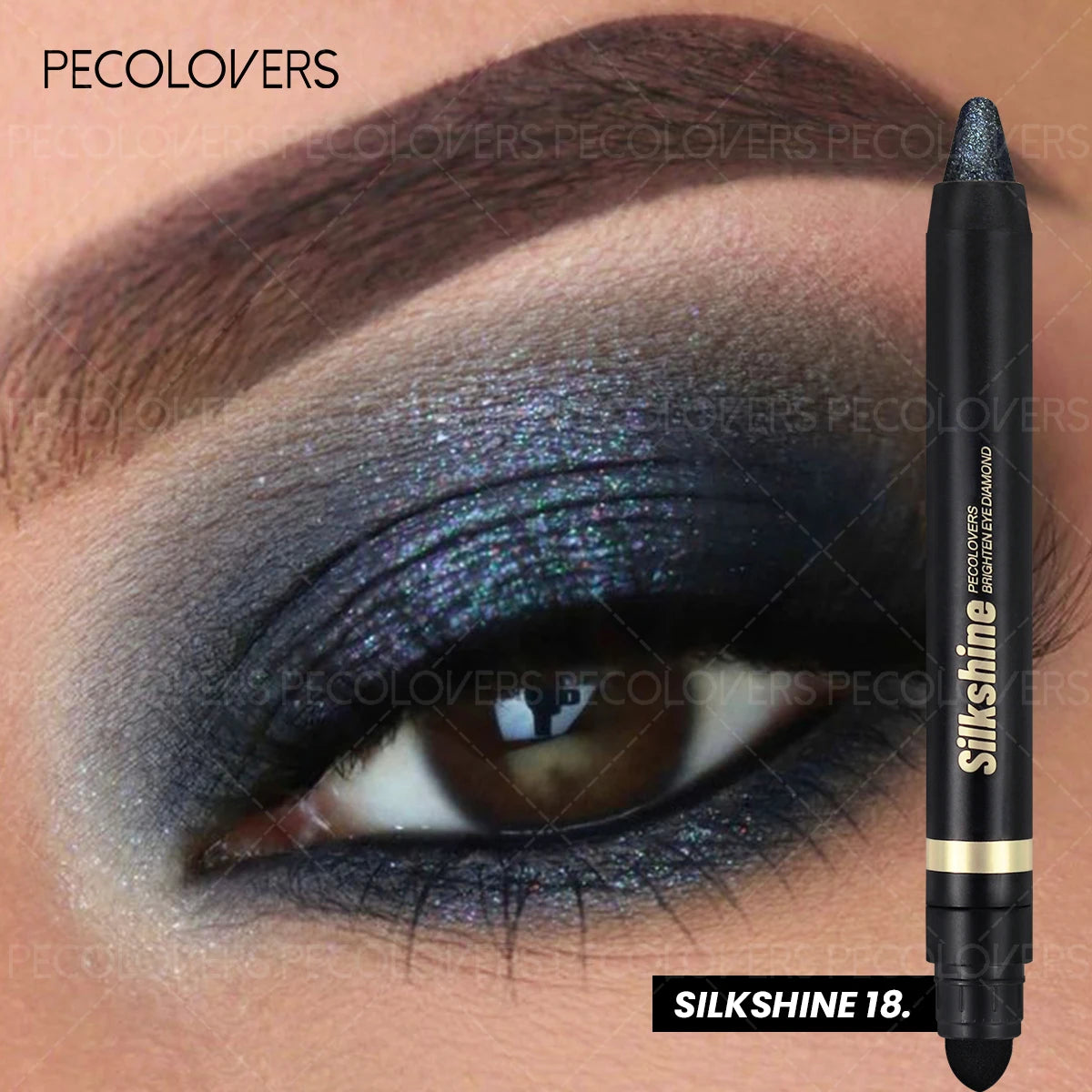 1PC Sparkling Blue Eyeshadow Stick, Waterproof & Long-Lasting Formula, Smooth Glitter Eyeshadow for Bold Stage Makeup Zpaxo 18