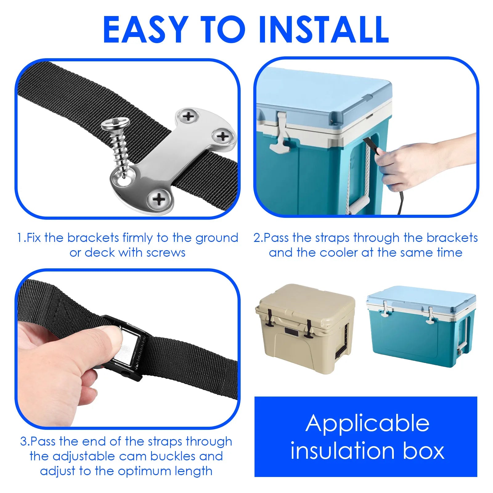 Fixed Straps Anti Slip Robust Buckle Tie Down Stable Accessories