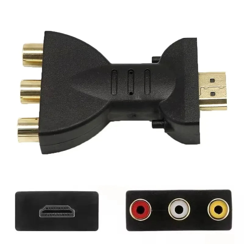HD 1080P RCA AV To HDMI-compatible Composite Adapter Converter HDTV Male to 3RCA Video Audio Connector AV Adapter For HD TV BOX Zpaxo