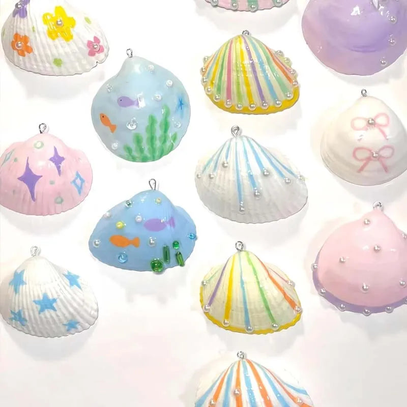20pcs Natural Small White Clam Shells – Crafts & Beach Décor Natural Shell Craft Set Zpaxo