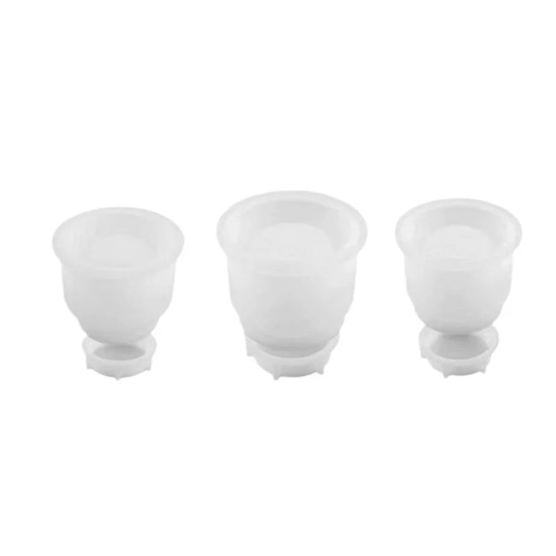 Silicone DIY Candle Jar Mold Lid Aroma Wax Making Resin Concrete Zpaxo