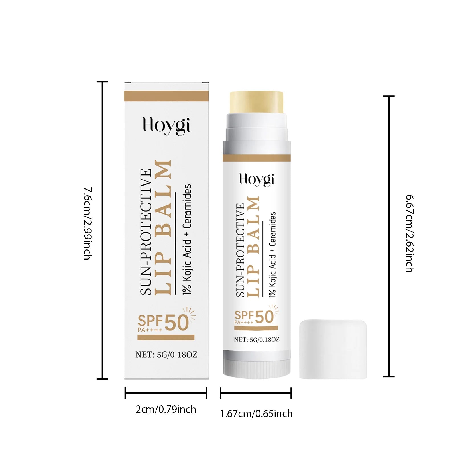 Hoygi SPF 50+ Lip Balm – Kojic Acid, Ceramide & Beetroot SPF Lip Balm Zpaxo Kojic Acid