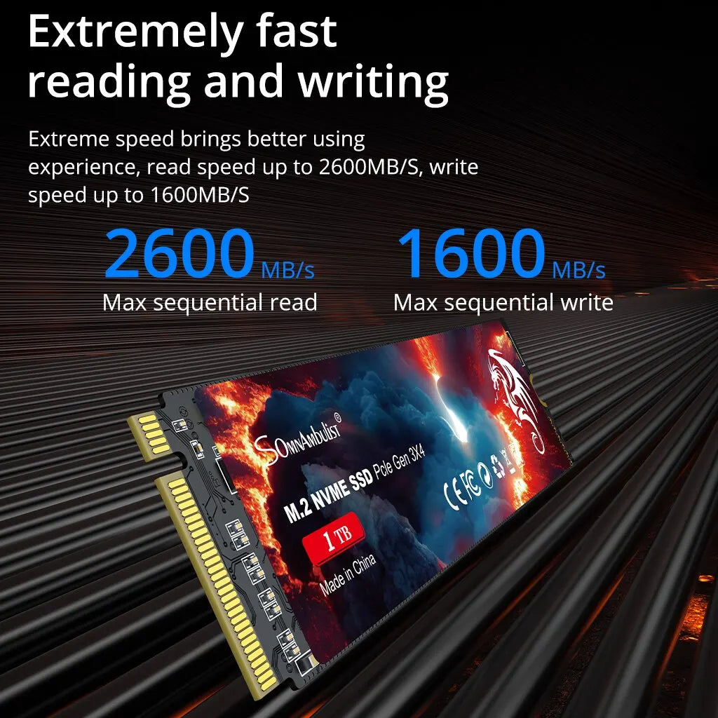Somnambulist SSD M2 NVME 128GB 256GB 512GB 1TB M 2 2280 PCIe 3 0 Zpaxo