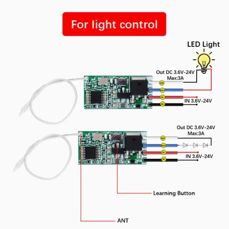 433mhz Mini Relay RF Wireless Remote Control DC3 7V 5V 9V 12V 24V Zpaxo