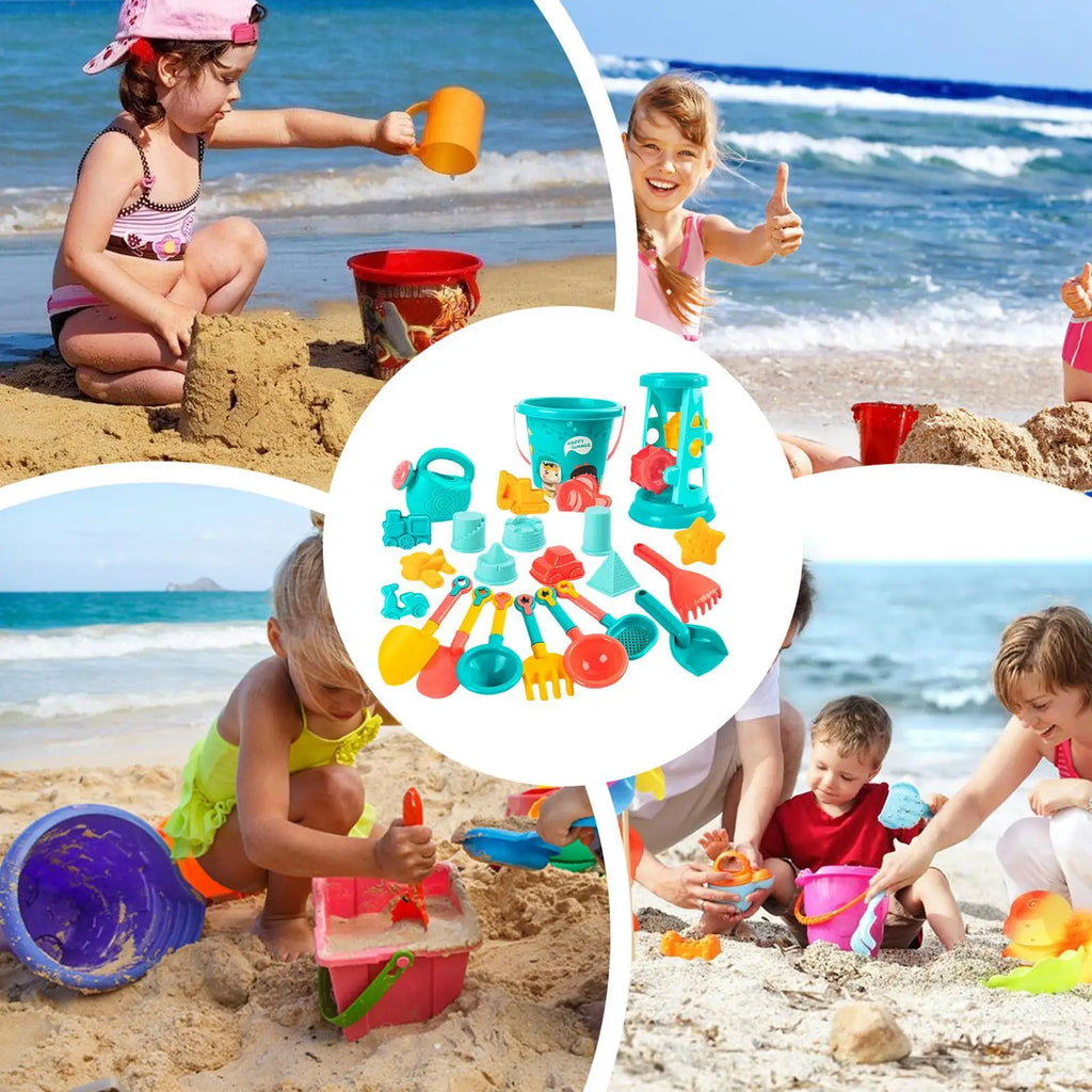 Sandbox Toys Car Mold Fun Summer Games 23-Piece Sand Beach Kids Girls Zpaxo