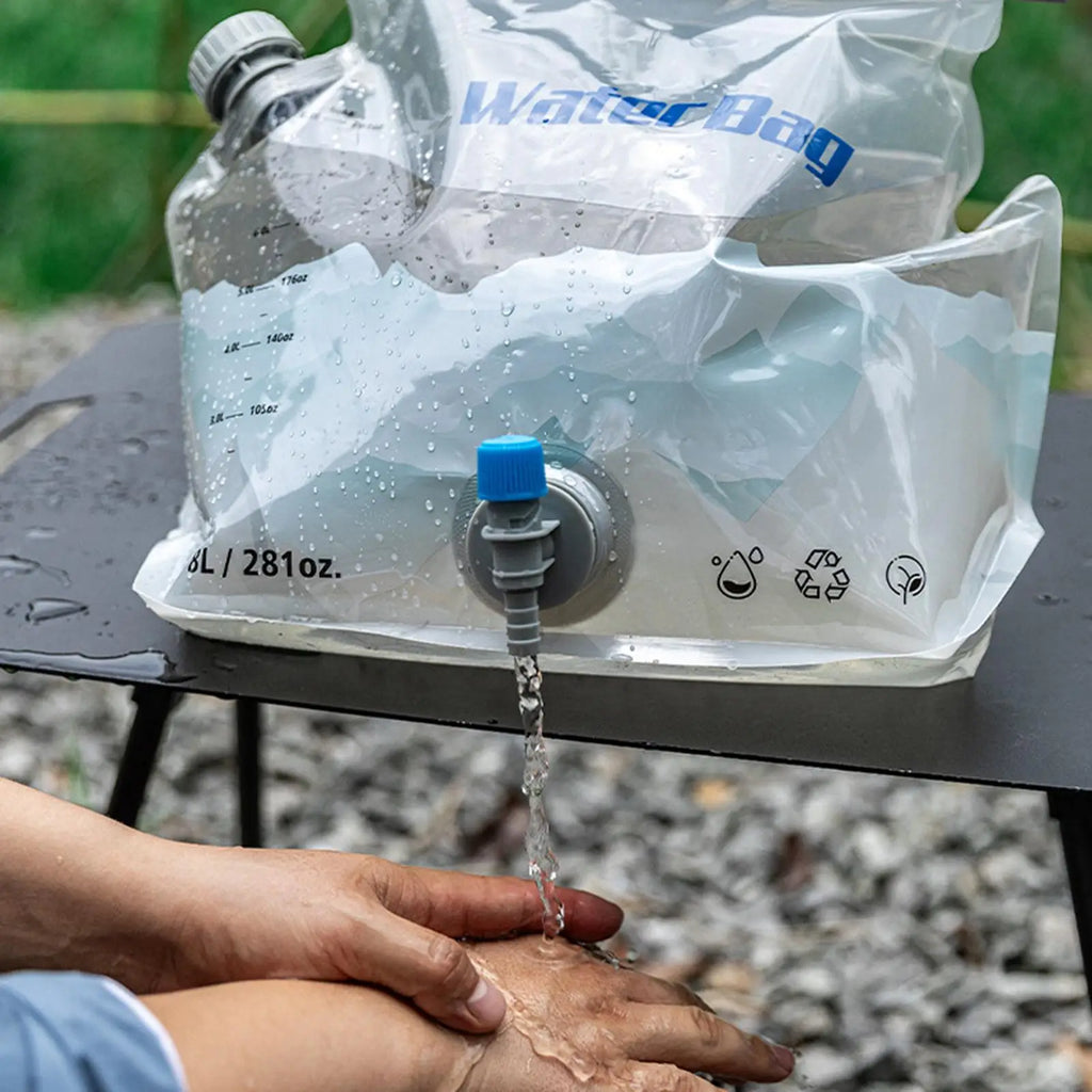 Foldable Water Bag Portable Camping Container Spigot Leak Proof