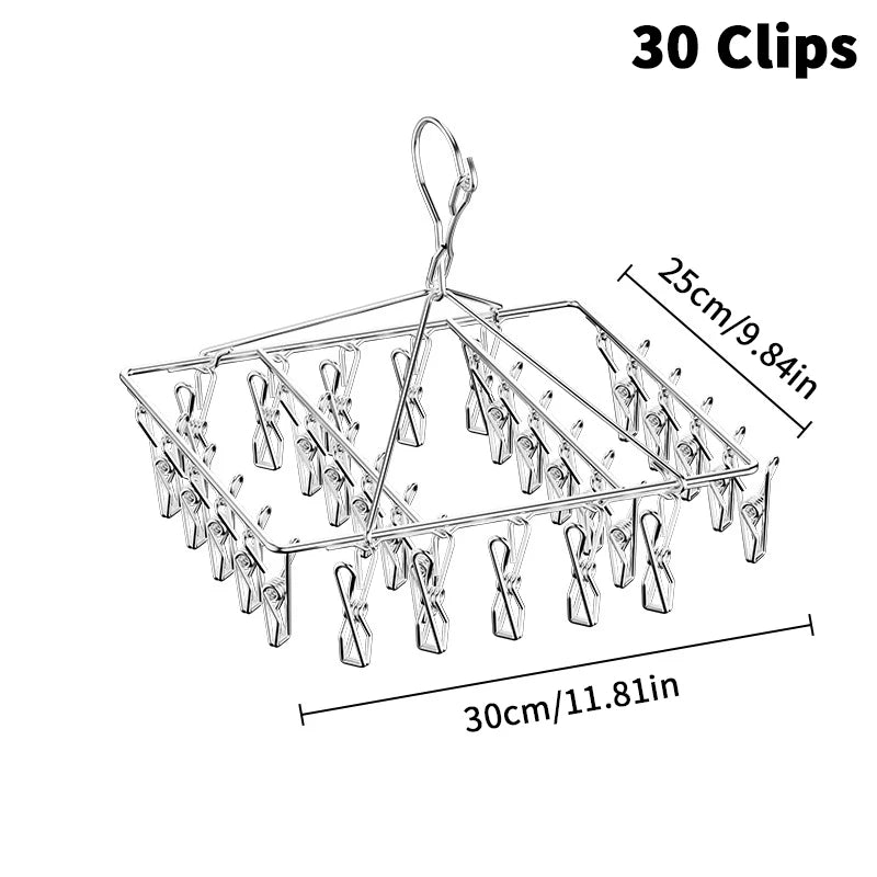 CM20 30 40 Clips Steel Windproof Clothespin Laundry Hanger