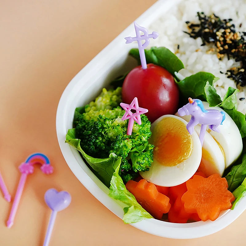 Mini Cartoon Food Fruit Fork Kids Bento Box Decor Dessert Forks Cake
