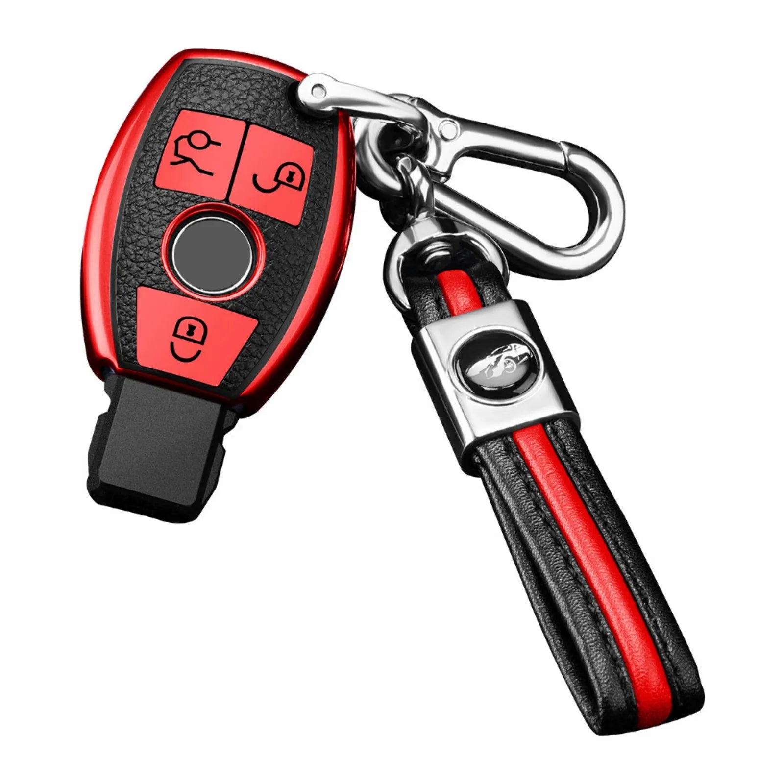 Fashion TPU Car Remote Key Fob Case Cover Shell Mercedes Benz B C E S Zpaxo Red