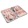 18PCS Stainless Steel Nail Clippers Set Rose Gold PU Leather Case Nail Art Tool Set Portable Cuticle Clippers Kit Zpaxo Red