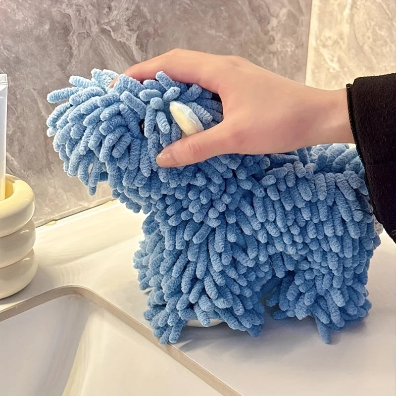 Cute Puppy Shaped Hand Towel Ideal Choice Wall Mounted Kitchen