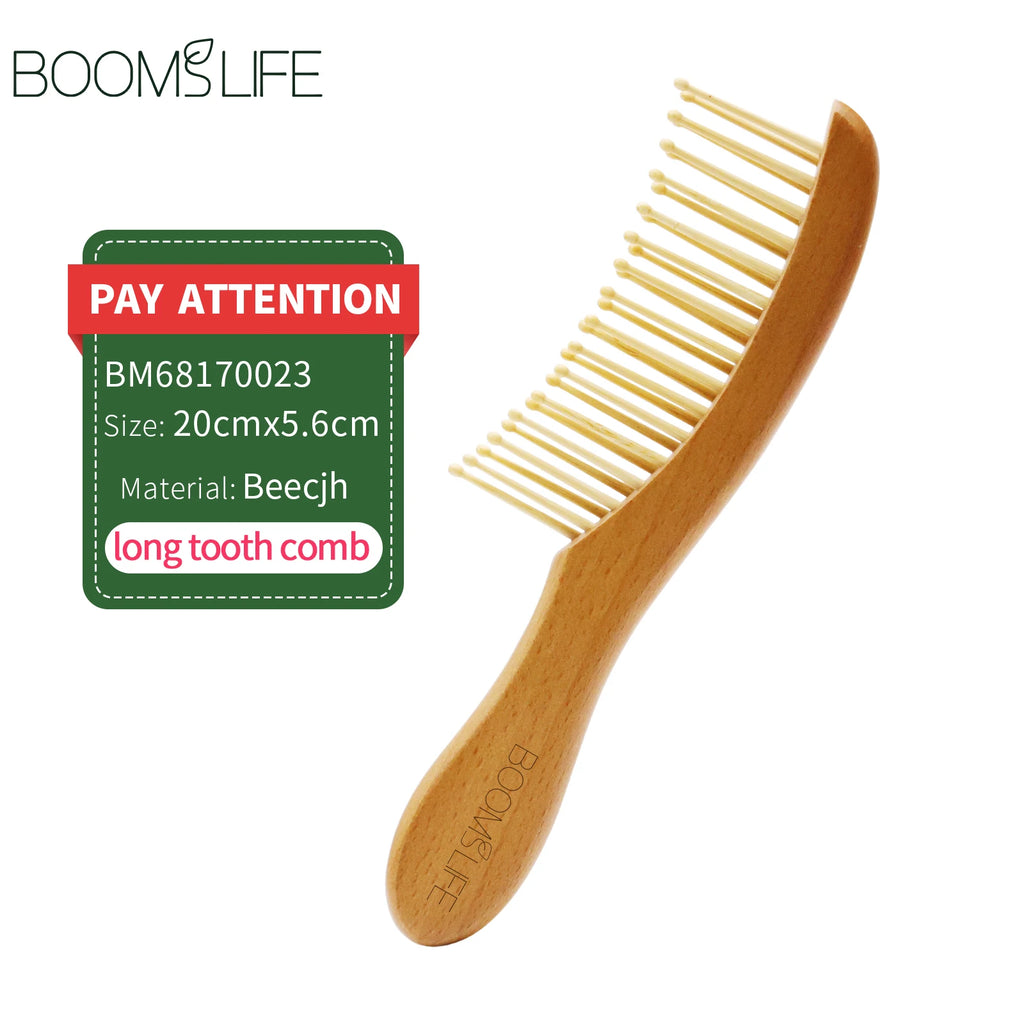 Wooden Hair Brush Wide Tooth Wet Hair Combs Anti-Static Styling Comb for Long Hair Head Acupuncture Point Massage Gift for Women Zpaxo Comb China Mainland