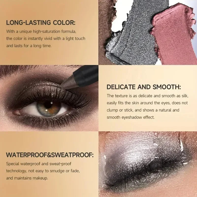 Dual-head Eyeshadow Stick Earth Brown Gradient Long-lasting Eye Zpaxo