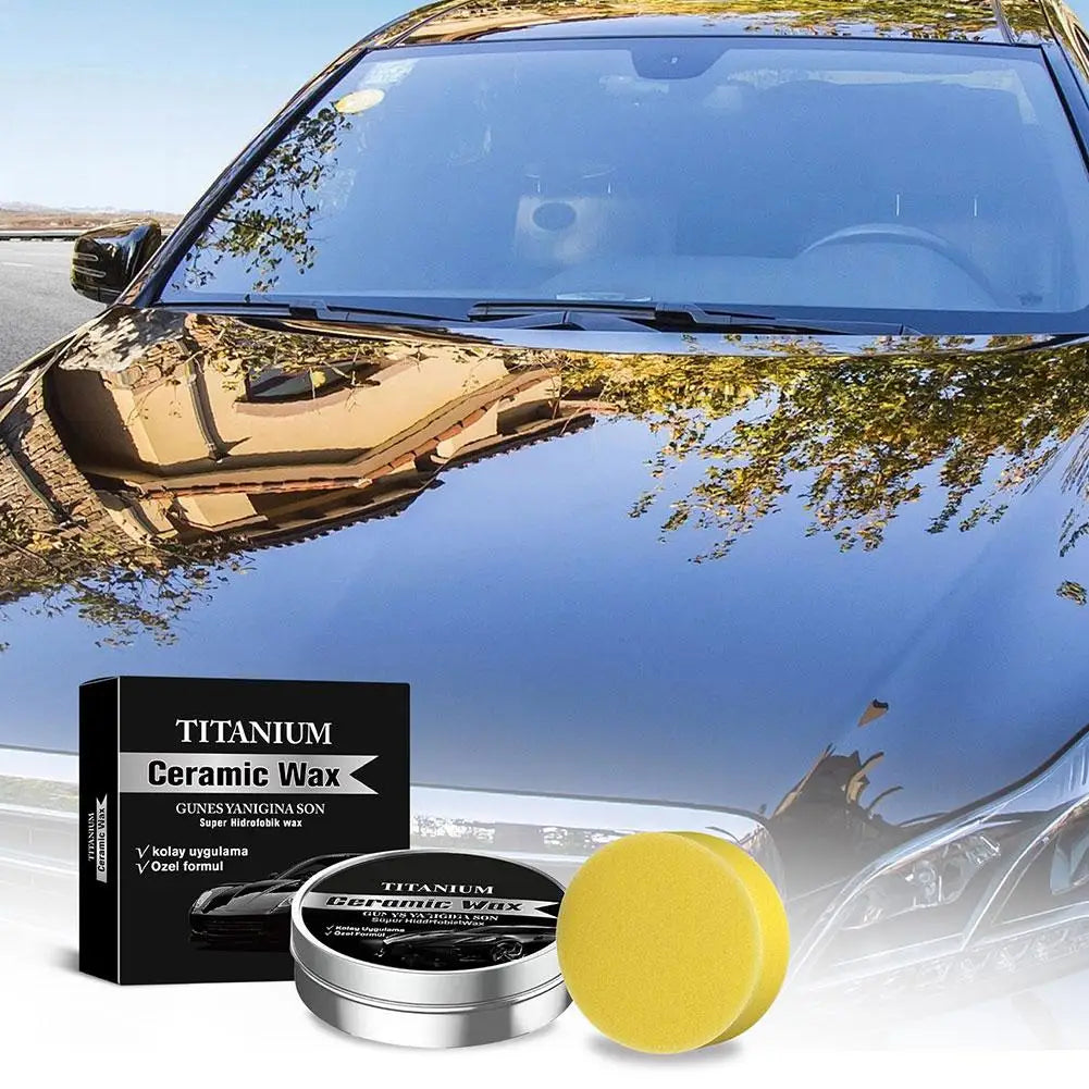 100g Titanium Ceramic Car Wax Cream Auto Scratch Repair Remover Polishing Wax Exterior Paint Protection Coating Zpaxo