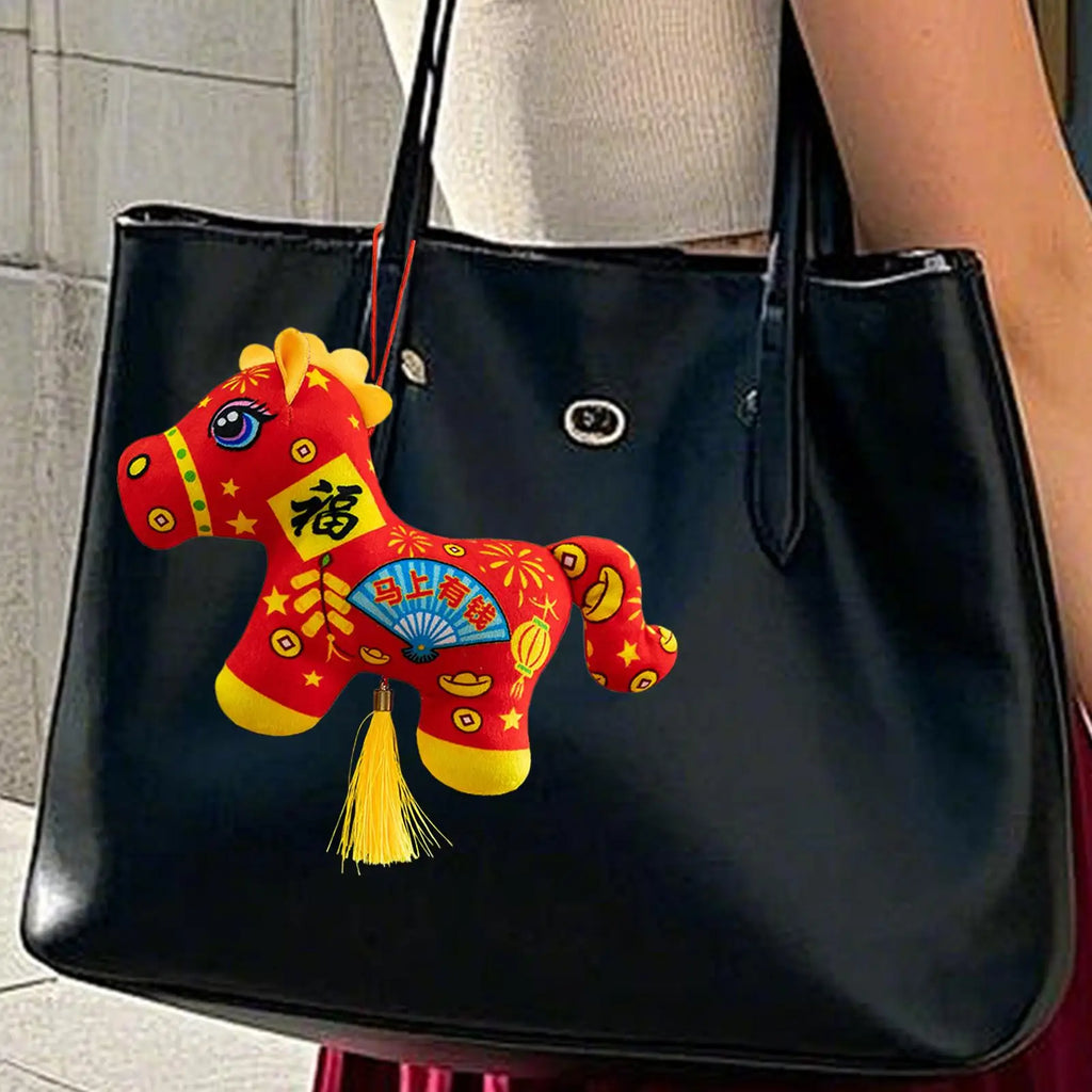 Horse Stuffed Animal Chinese Style Doll Plush Horse Doll For Men Family Girlfriend Girl Boy Kids Birthday Car Home Decor New Zpaxo