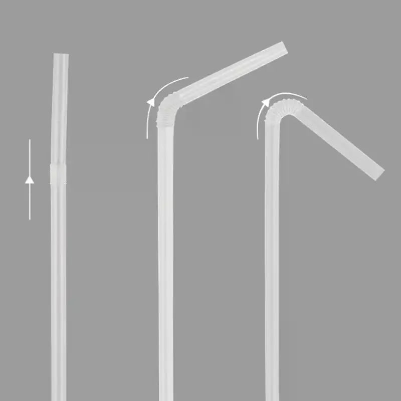 100 300 Disposable Drinking Straw Transparent Plastic Milk Smoothie Zpaxo