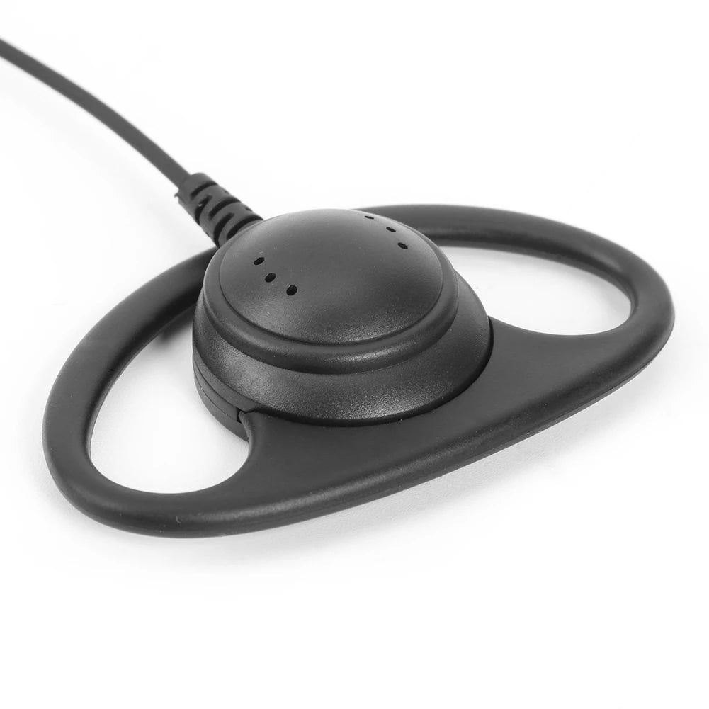 2Pin D-shape Earpiece Headset PTT Mic Earhook Earphone Baofeng Two