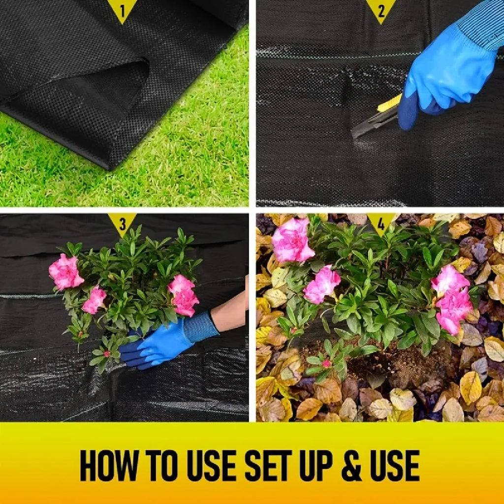 Heavy Duty 3ft x 100ft Garden Fabric Premium Weed Barrier Landscape Durable Ground Cover for Gardening Agricultural Farming Plan Zpaxo