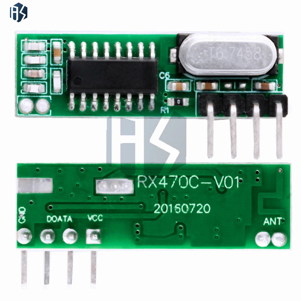 433MHz RF Superheterodyne Transceiver Module Wireless Remote Control Zpaxo