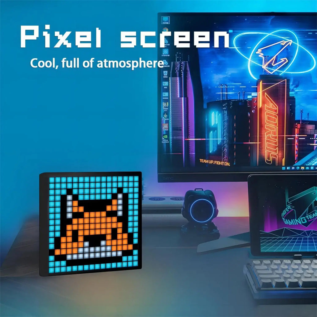 Smart LED Matrix Pixel Display RGB DIY Graffiti Bluetooth App Control Art Display For Gaming Room Decor Cool Animation Frame Zpaxo