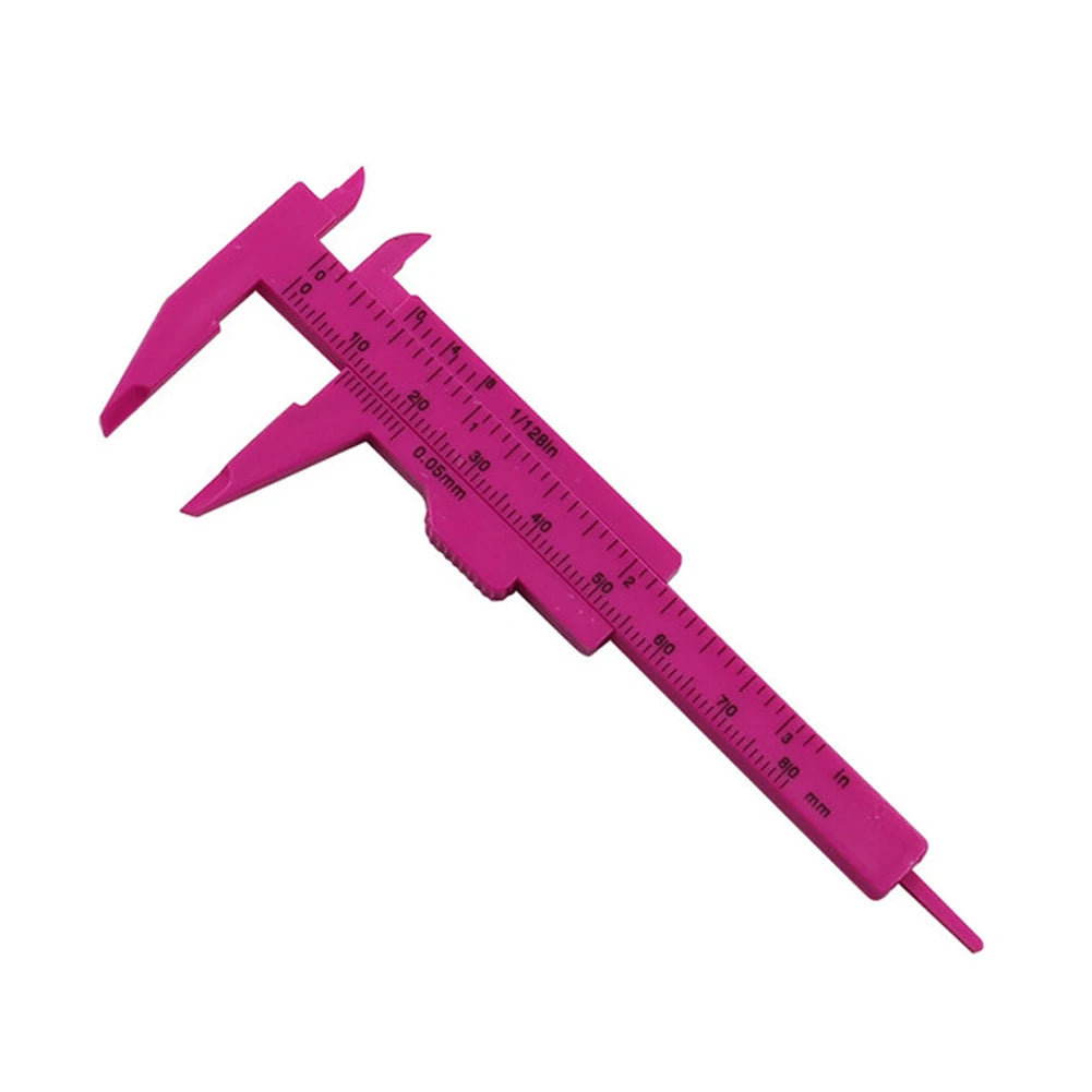Wholesale 0-80mm Rose Pink Double Scale Sliding Gauge Permanent Makeup Tool Tattoo Eyebrow Line Lip Ruler For Tattoo Measuring Zpaxo Rose Red