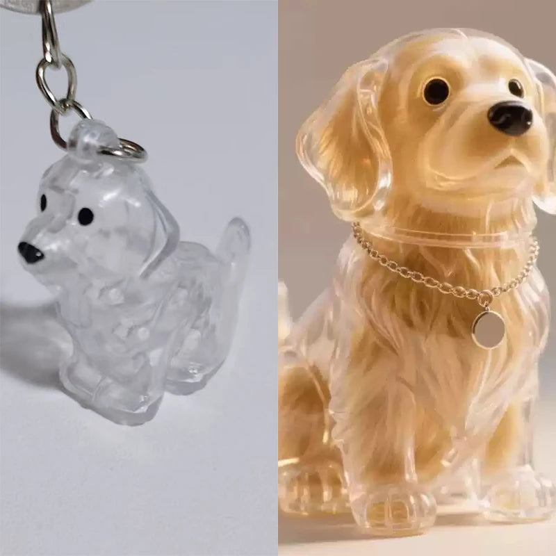 Dog Hair Storage Pendant Keychain Transparent Cat Fur Keepsake Zpaxo A23