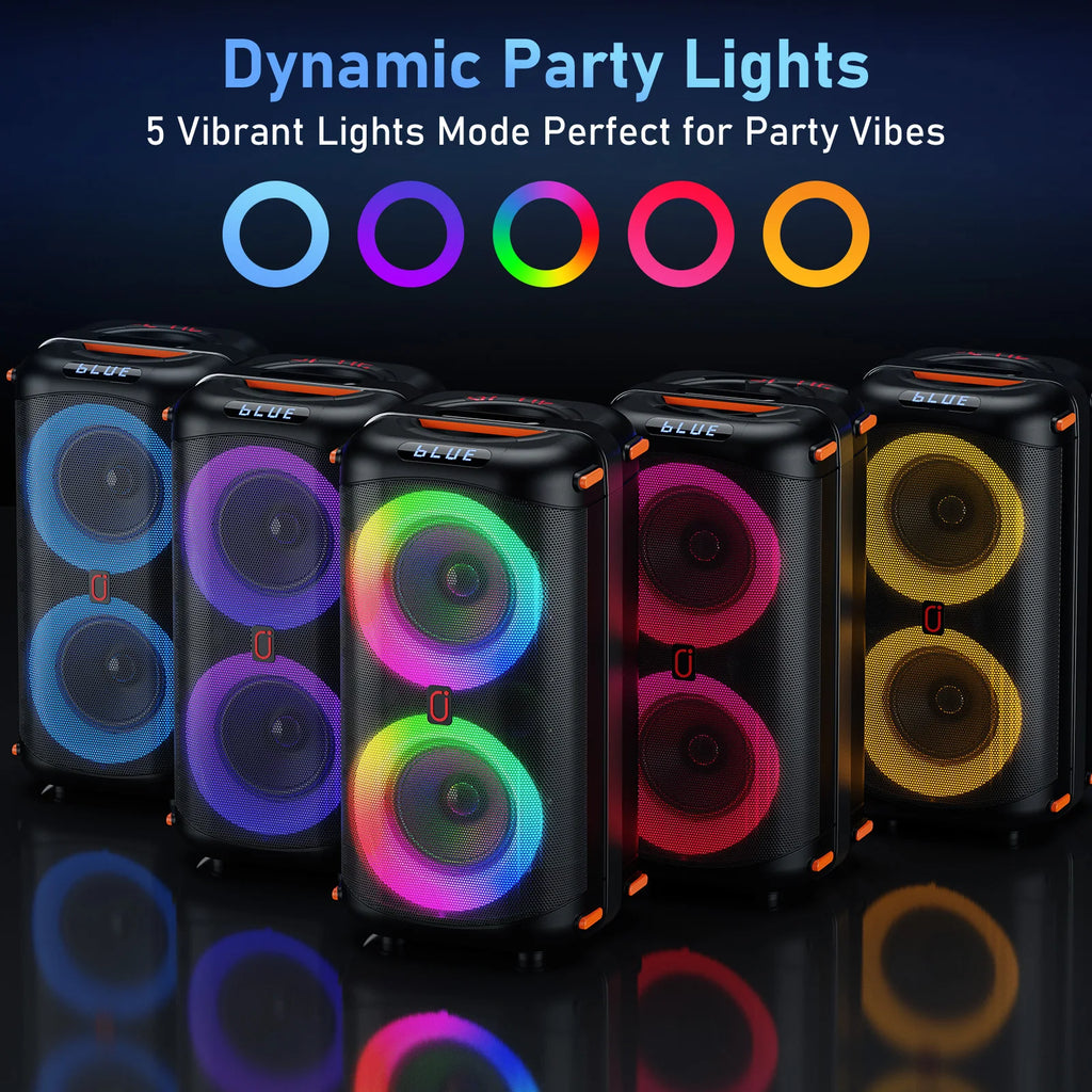 T27-T Karaoke Machine 2 Wireless Microphones Big Party PA System