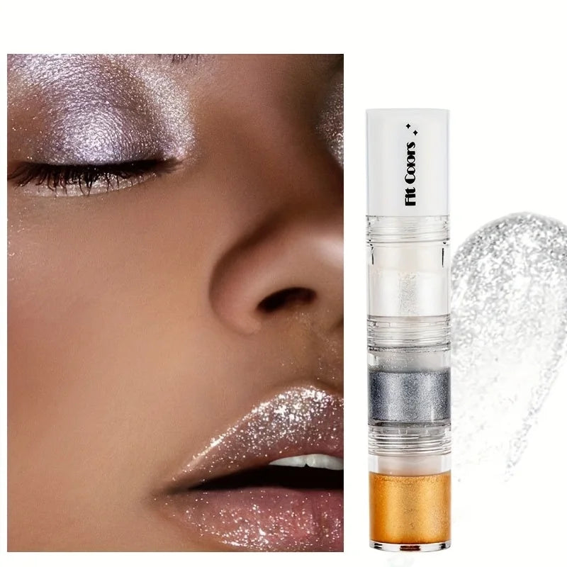 Fit Colors 3 Sections Smoky Eye Water Eyeshadow Diamond Liquid Pearl