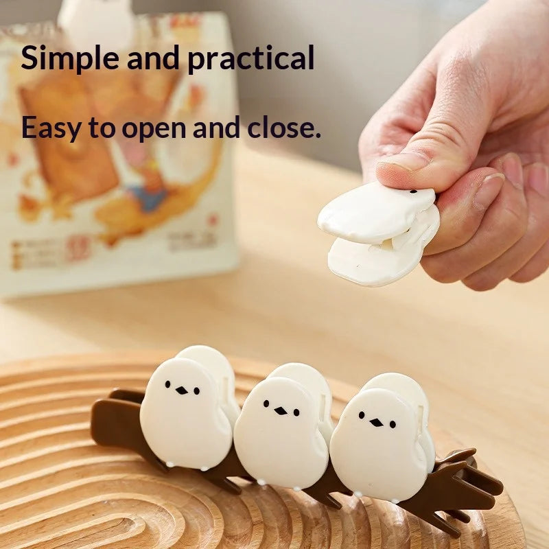 Cute Bird Magnetic Sealing Clip for Food Plastic Bags, Freshness Preservation Clip, Milk Powder Sealing Strip Snack Sealing Clip Zpaxo