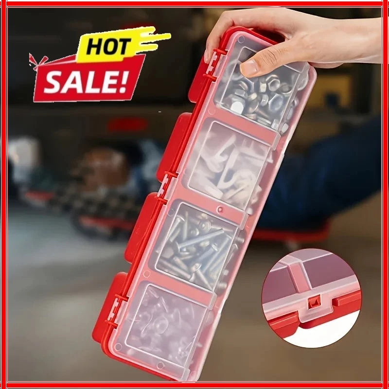 Plastic Hardware Screw Parts Organizer Box – Slanted Sorting Parts Storage Box Zpaxo