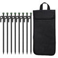 4 Tent Stakes Forged Steel Pegs Heavy Duty Ground Anchors Storage Bag
