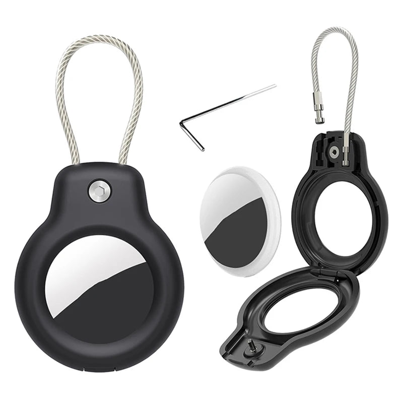 Apple Air Tag Keychain Holder Case Steel Wire Line Anti-lost Tracker