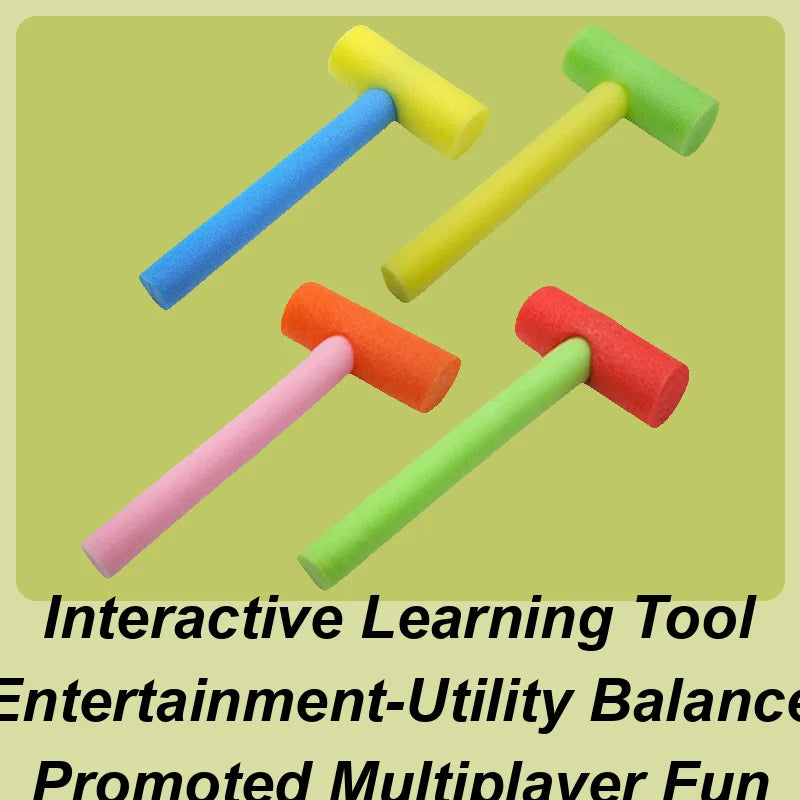 Toy Hammer Colored Hammering Toys Safe Foam Percussion Equipment 4 Pieces Interactive Game for Fine Motor Boy Girl Indoor Zpaxo Small United States