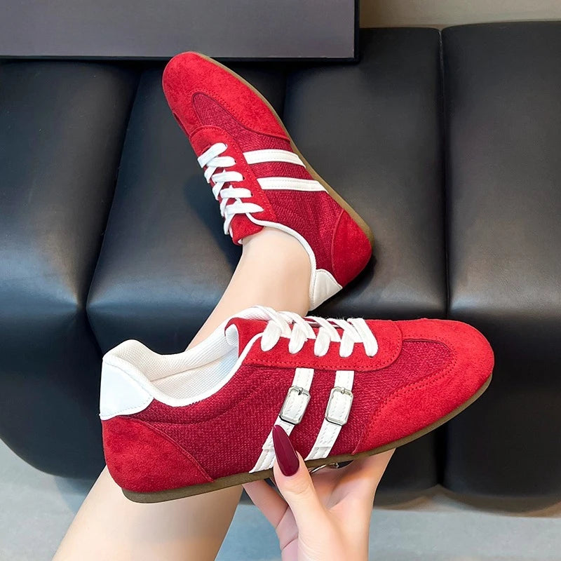 2026 Fashion Lace Up Women's Sneakers Comfortable Soft Non-slip Flat Zpaxo