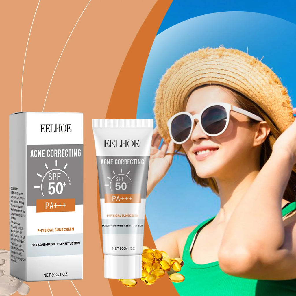 Deep Hydration Sunscreen Cream SPF 50+ UV Whitening Cream Korean Moisturizing Skin Care Tool for All Skin Type Cosmetics 30g Zpaxo