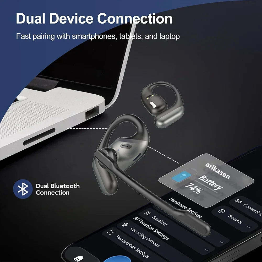 Bluetooth Headsets Wireless Headset Microphone Earbuds Noise