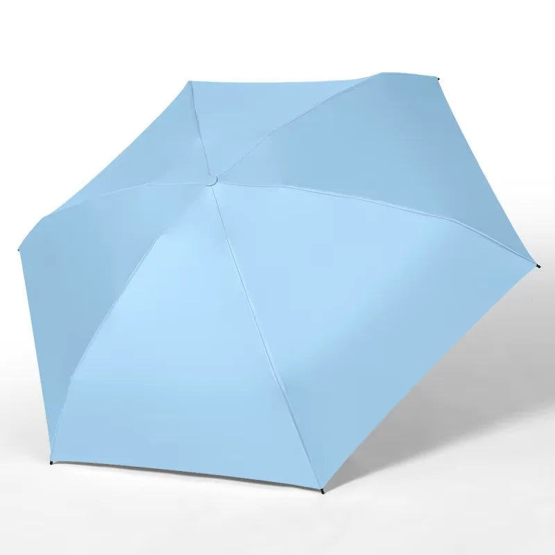 Capsule Umbrella Sunny and Rainy Dualuse Rainproof Wind-resistant Sun Protection Outdoor Traveling Portable Mini Umbrella Zpaxo SKY BLUE