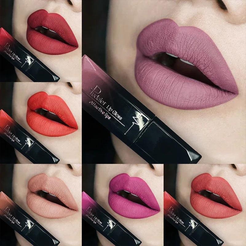 Pudaier 21Colors Nude Velvet Lipgloss Waterproof Sexy Matte Liquid