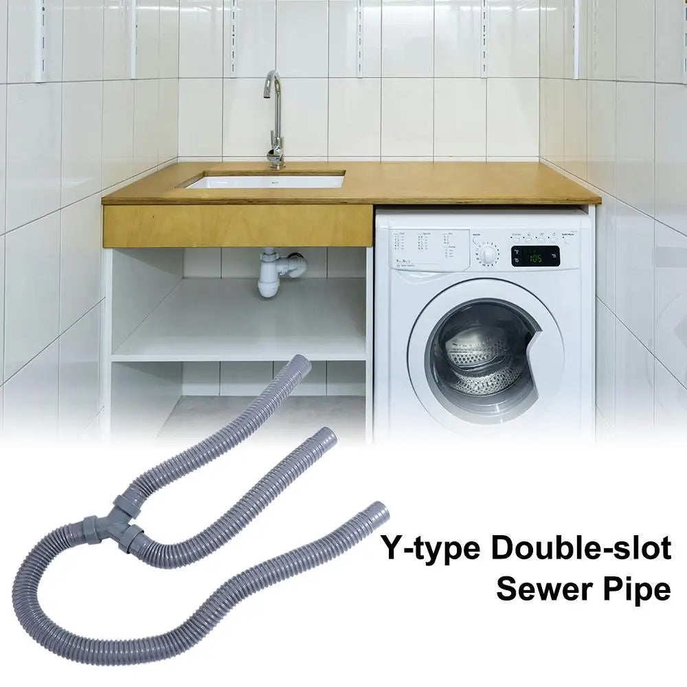Thicken Y-type Double-slot Sewer Pipe Waste Water Outlet Durable Zpaxo
