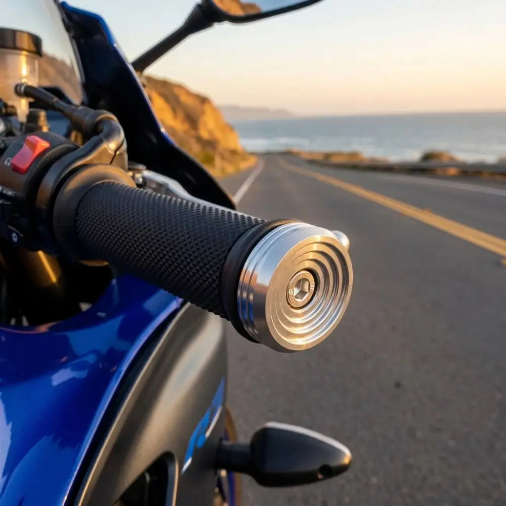 CNC Aluminum Alloy Motorcycle Handlebar End Plugs Shock-absorbing Zpaxo