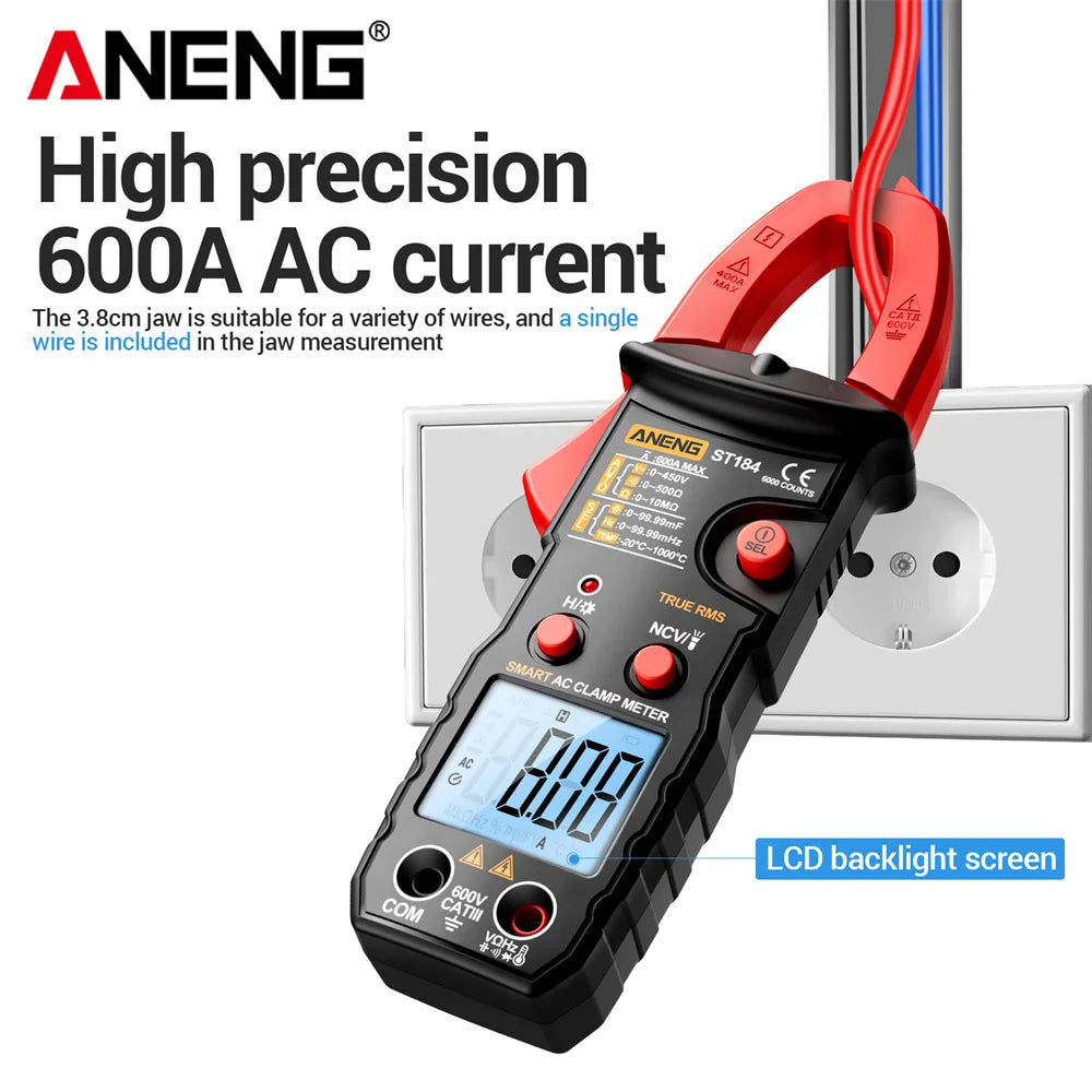 Digital Clamp Meter 6000 Count NCV Non-contact Electrical Testing
