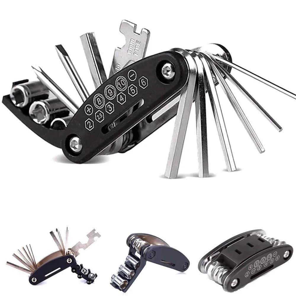 1 Bike Multi Tool Tire Levers Mountain Repair Portable Socket Wrench