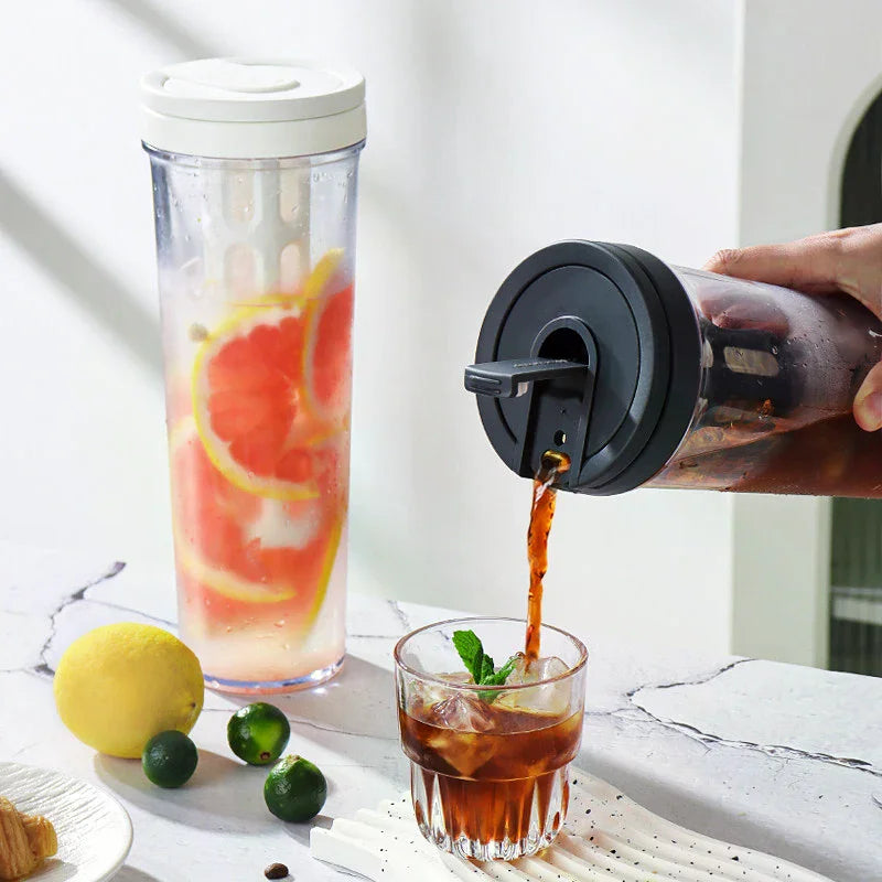 Cold Brew Coffee Pot High-capacity Espresso Filter Bottle Cold Brewing Pot Portable Iced Brew Coffee Maker Juice Coffe Kettle Zpaxo