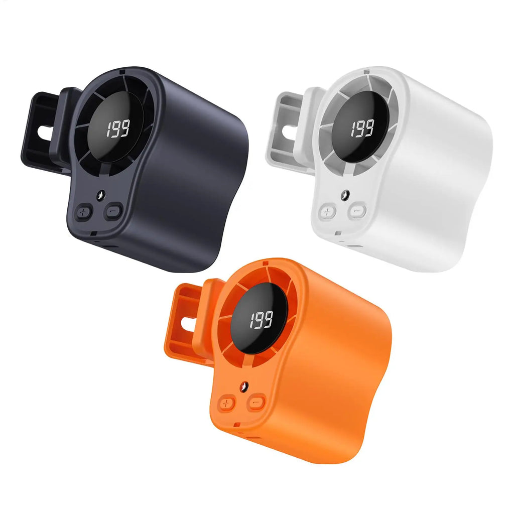 Clip Fan Portable LED Display Cooling 360 Rotation USB Rechargeable
