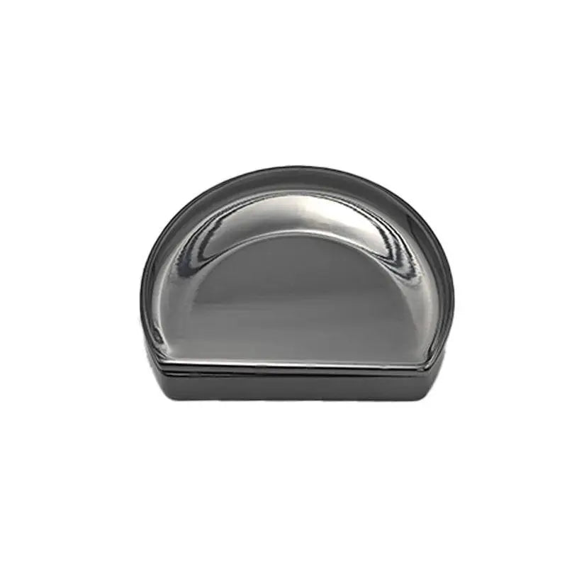 M1 Moon Shaped Zinc Alloy Balm Container Polished Surface Slide Lid Zpaxo A2