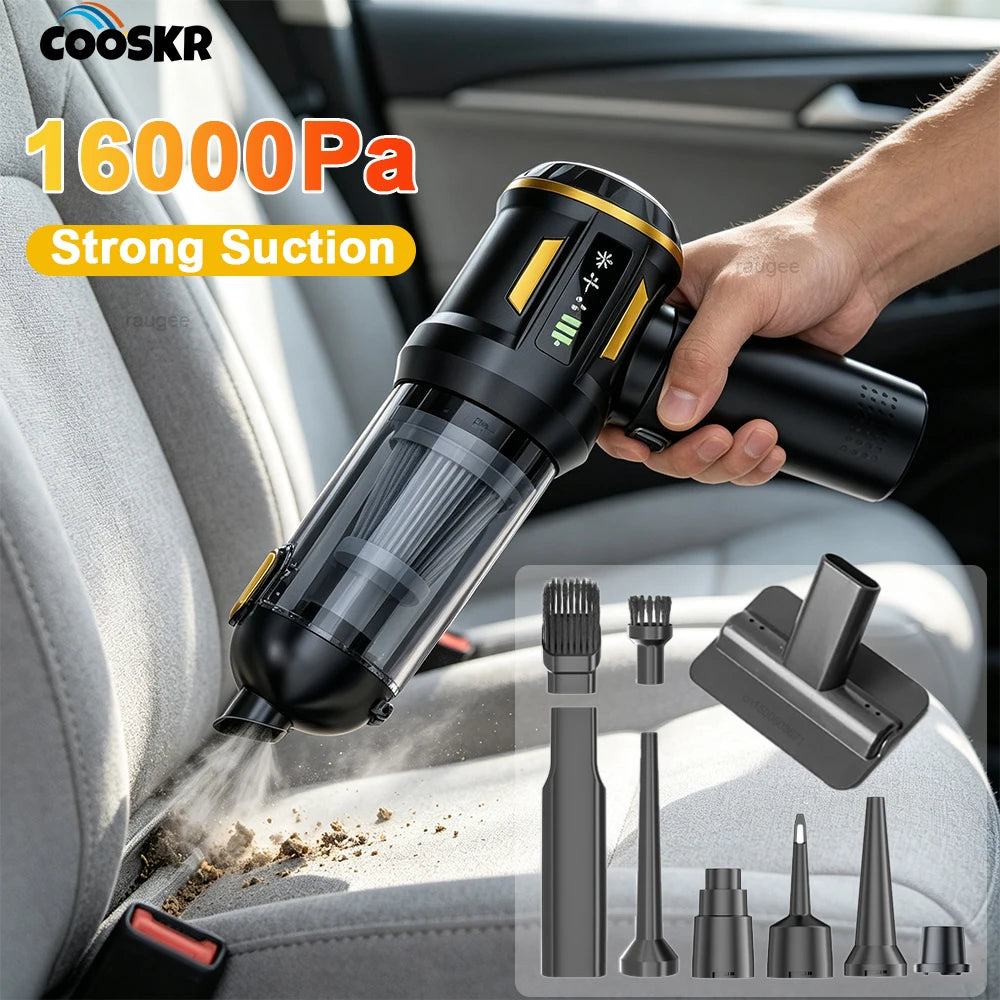 Portable Vacuum Cleaner Rechargeable Wireless Home Car Crevice Tool