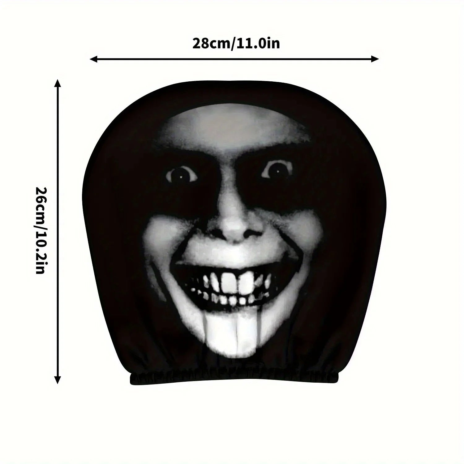 Horror Theme Printed Headrest Cover No Filling Comfortable Stylish