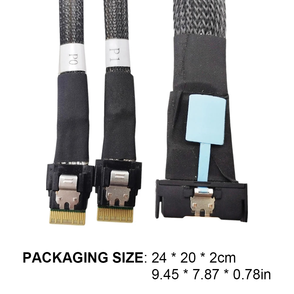 MCIO 8i Slimline SAS Dual SFF-8654 4i Cable PCIE5 0 Server Connection