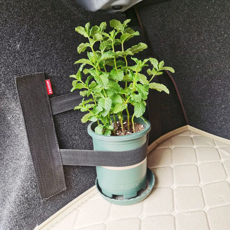 Car Back Rear Trunk Storage Mesh Fixed Straps Interior Organizer