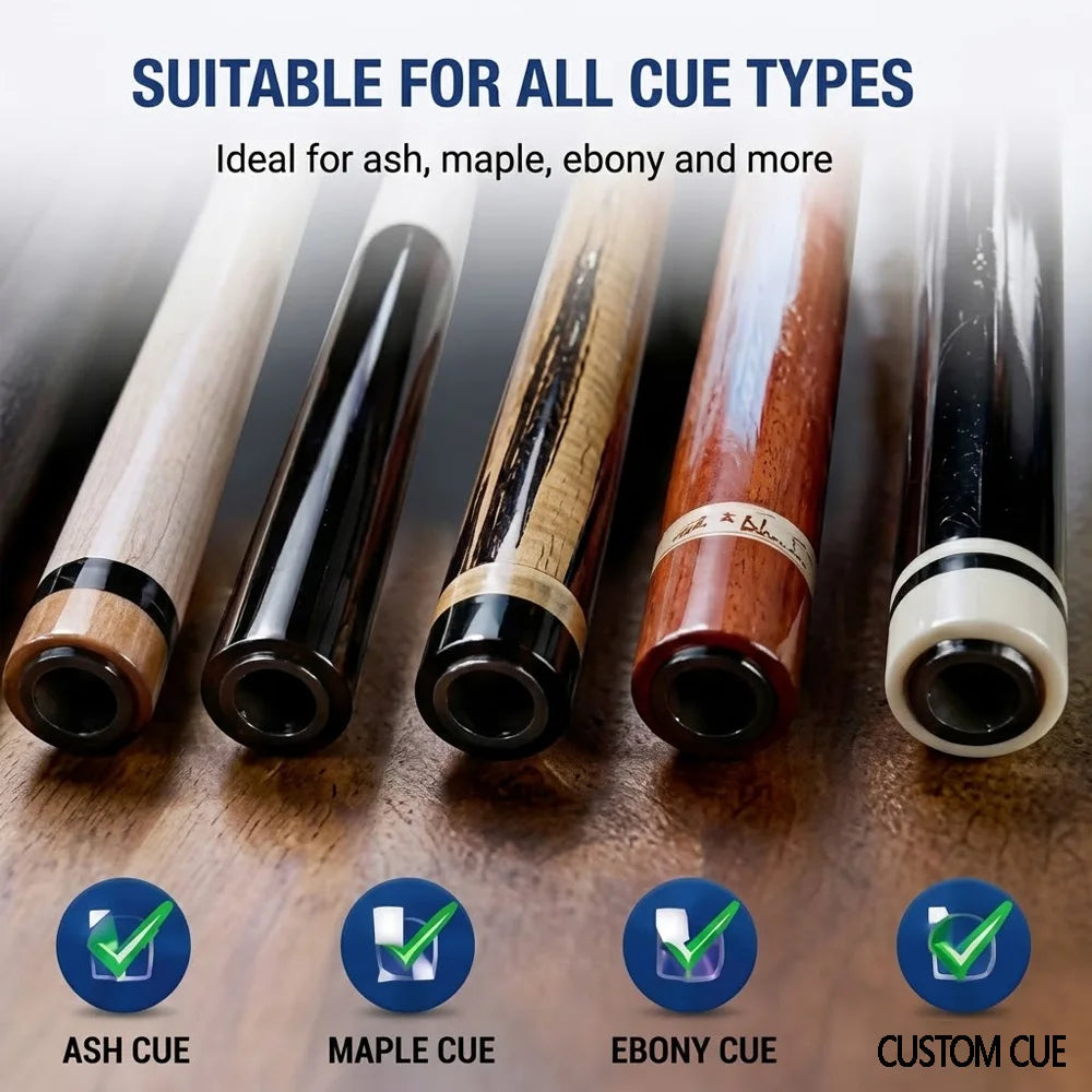 MIRAVEXL 100ml Pool Cue Shaft Cleaner Polish Conditioner Set Billiard Snooker Accessories Maintain Smooth W/ Cleaning Cloth Zpaxo